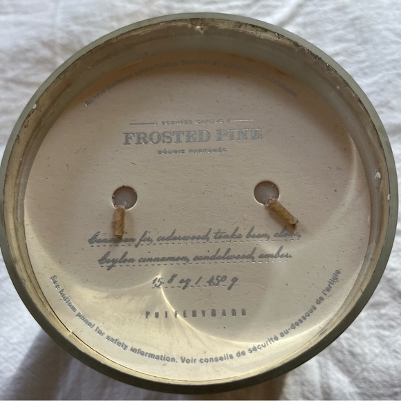BRAND NEW Pottery Barn Frosted Pine Candle with Silver Initial E, 15.8 oz - Picture 4 of 12
